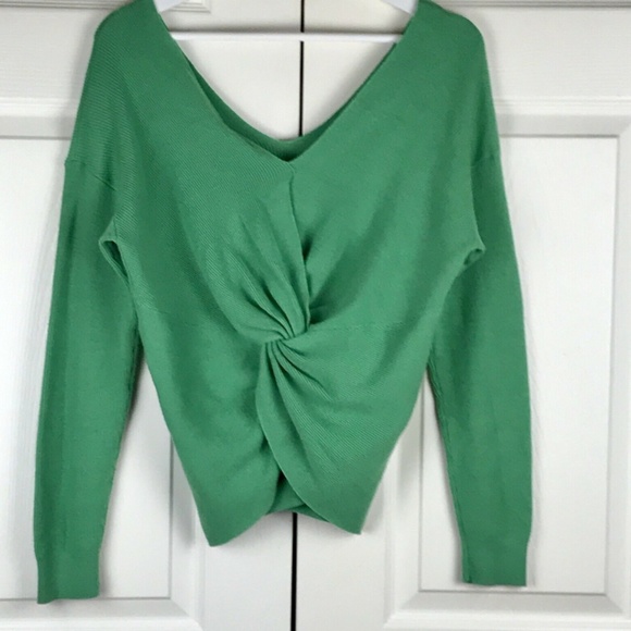 Splendid Sweaters - Splendid Wear Two Ways Twist Front Sweater Green M